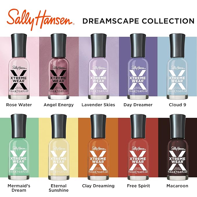 Sally Hansen Xtreme Wear, Cloud 9, Nail Polish, Doesn't Chip, Beautiful Colors, Long Lasting, Fade Resistant, Easy to Apply, 0.4oz