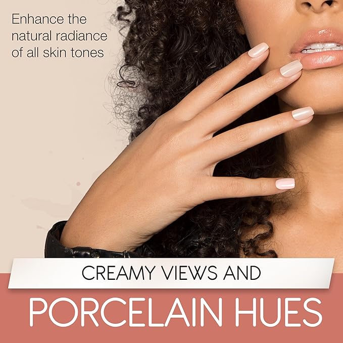 Ardell Nail Addict Naked Porcelain, Press On Nails Short Square Oval Shape, Nail Kit, 1-Pack