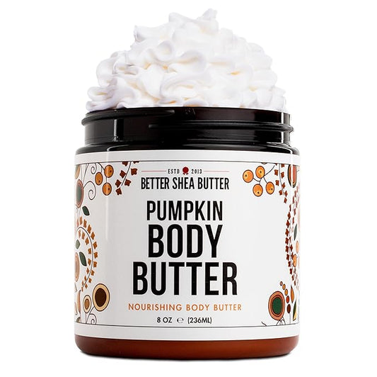 Pumpkin Body Butter with Organic Shea Butter | Pumpkin Spice Lotion for Women | Non Greasy Body Cream | Fall Body Care Favorite with Pumpkin Spice Scent