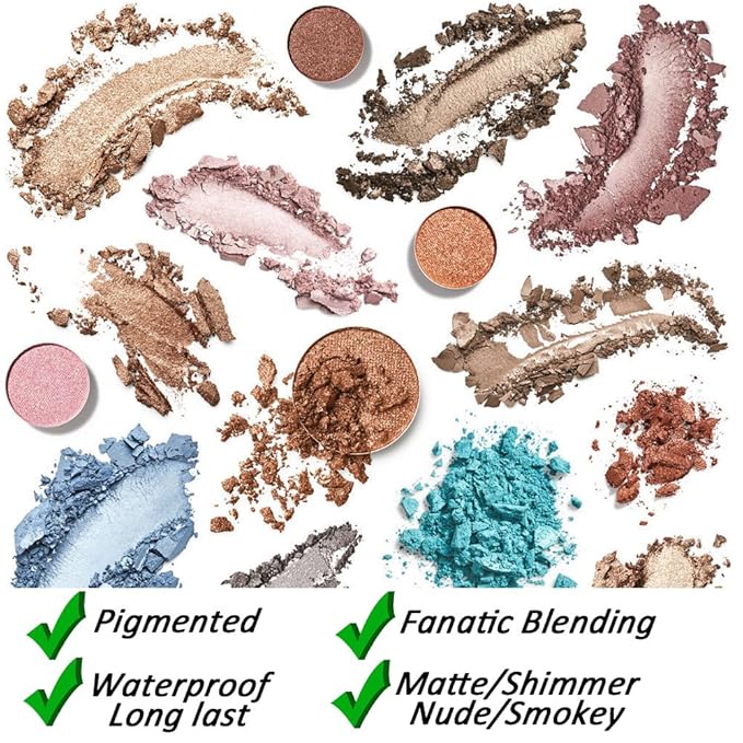 35 Colors Eyeshadow Palette with 7Pcs Makeup Brushes