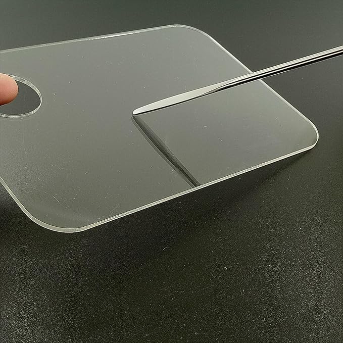 2 Pcs Acrylic Makeup Palette Makeup Mixing Tray