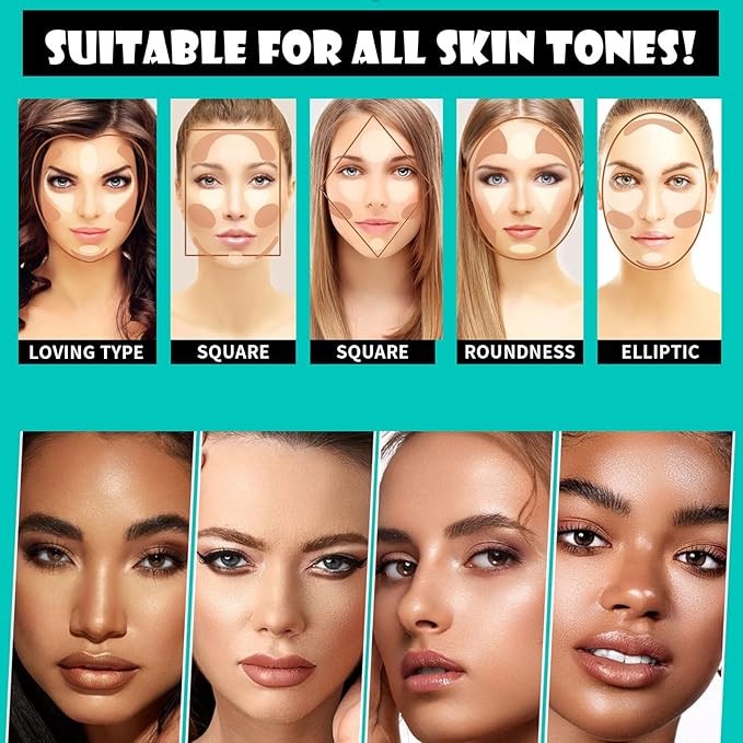 MEICOLY 2-in-1 Highlighter Contour Stick,Cool Toned Contour Stick,Makeup Shaping Stick,02