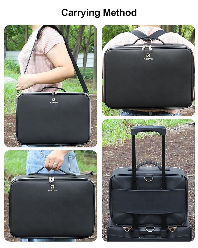 Relavel travel makeup bag with