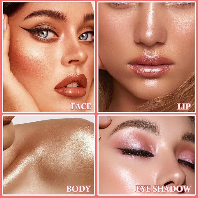 3PCS Polvo De Hadas Highlighter Glitter Stick Body