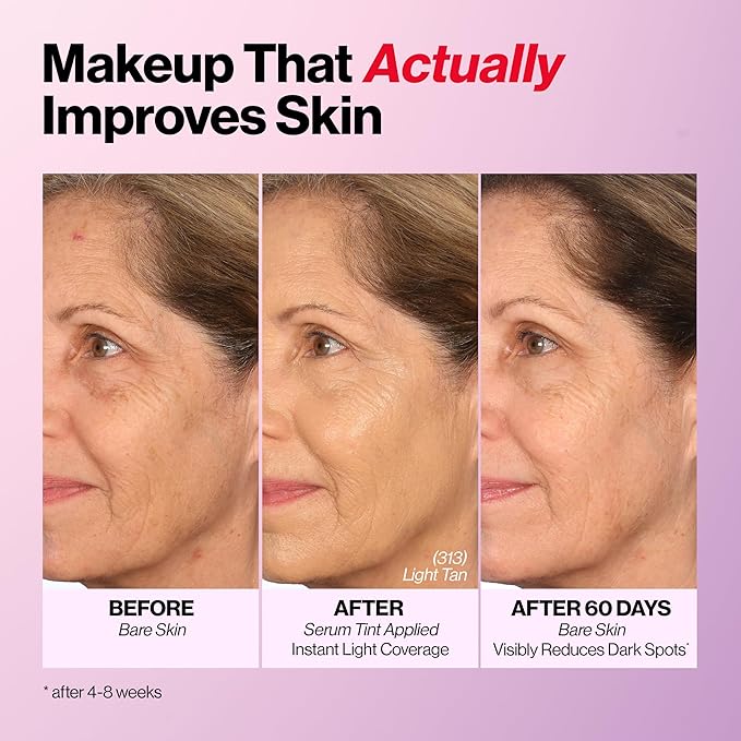 Revlon Illuminance Tinted Serum, Triple Hyaluronic Acid, Evens Out Skin Tone Over Time and Hydrates All Day, SPF 15, 213 Light Natural, 0.94 fl oz.