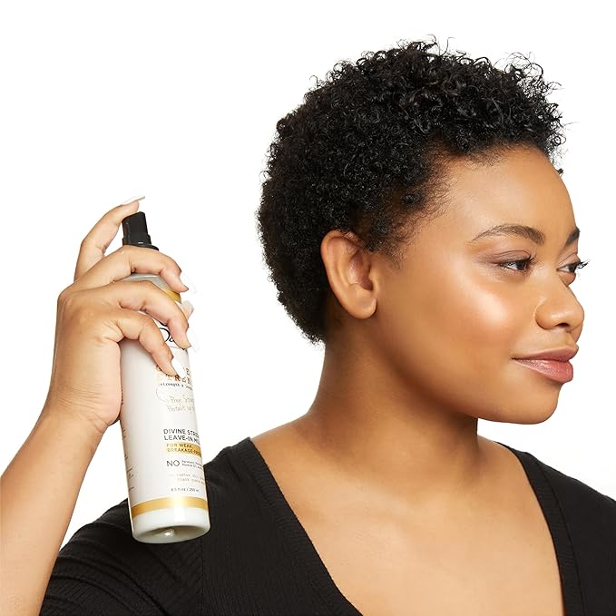 Carol's Daughter Leave In Conditioner, 8.5 Fluid Ounces, Goddess Strength Divine Strength Hair Milk with Castor Oil for Weak, Wavy, Coily and Curly Hair