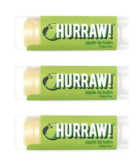 Hurraw! Apple Lip Balm, 3 Pack: