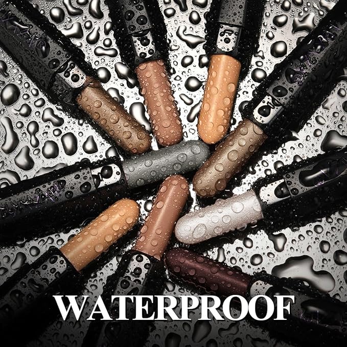 Neutral Eyeshadow Stick Makeup Set, Metallic Shimmer Matte Cream Eye Shadow Eyeliner Brightener Pencil Crayon - Classic 6PCS A002