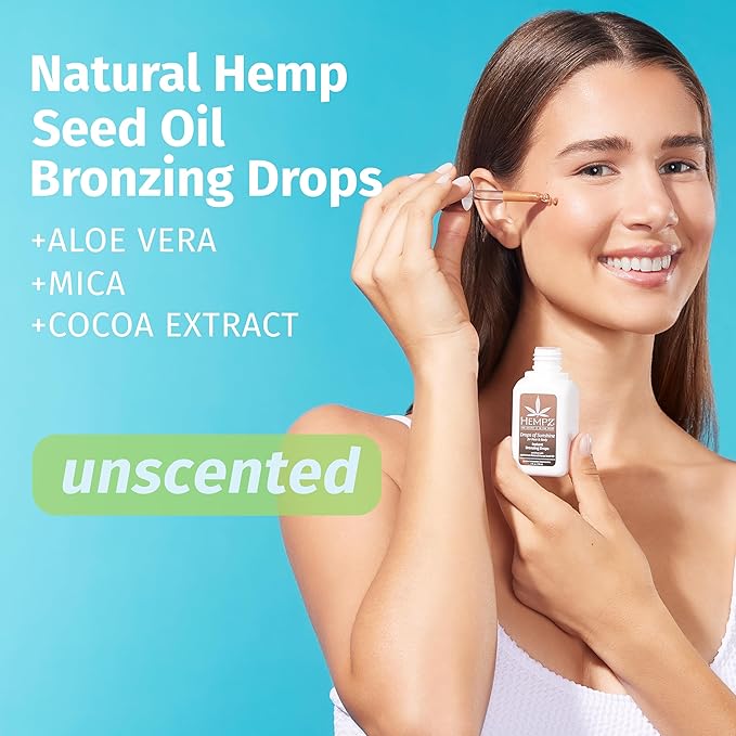 Hempz Instant Bronzing Drops, Face and Body Bronzer, 2 oz
