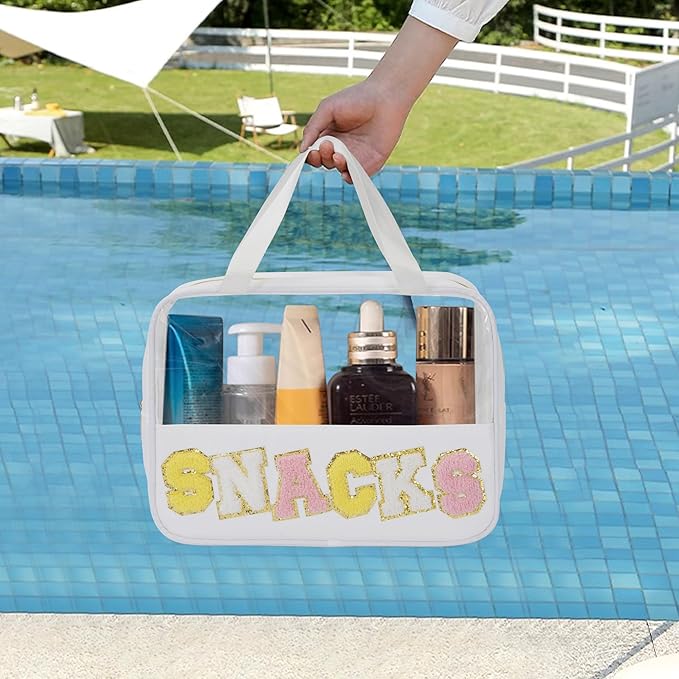 Chenille letter snacks bag zipper