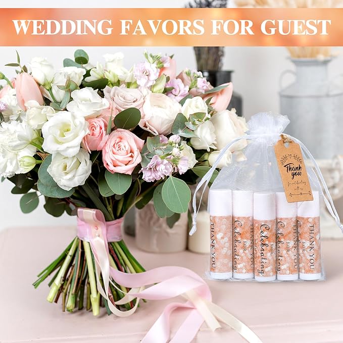 50 Set Wedding Party Lip Balm Bags