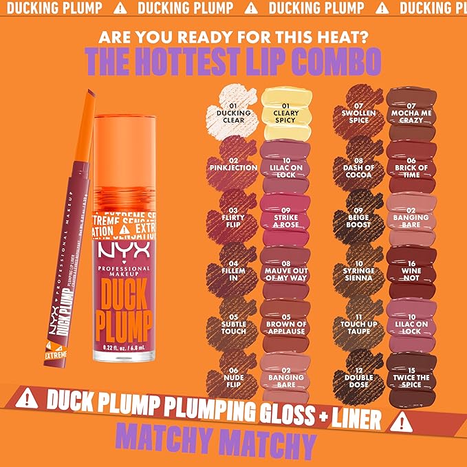 NYX PROFESSIONAL MAKEUP Duck Plump Plumping Lip Liner, Matte Pencil With Up To 10HR Wear, Touch Up Taupe (Taupe Brown Lip Liner)