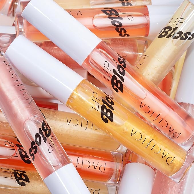 Pacifica Plumping Lip Gloss - Lip Bloss Tinted Lip Balm Treatment - Vanilla Bean Flavored - Moisturizing, High-Shine, Long-Lasting Shine, Jojoba Oil Vegan & Cruelty-Free, 0.14 Fl Oz