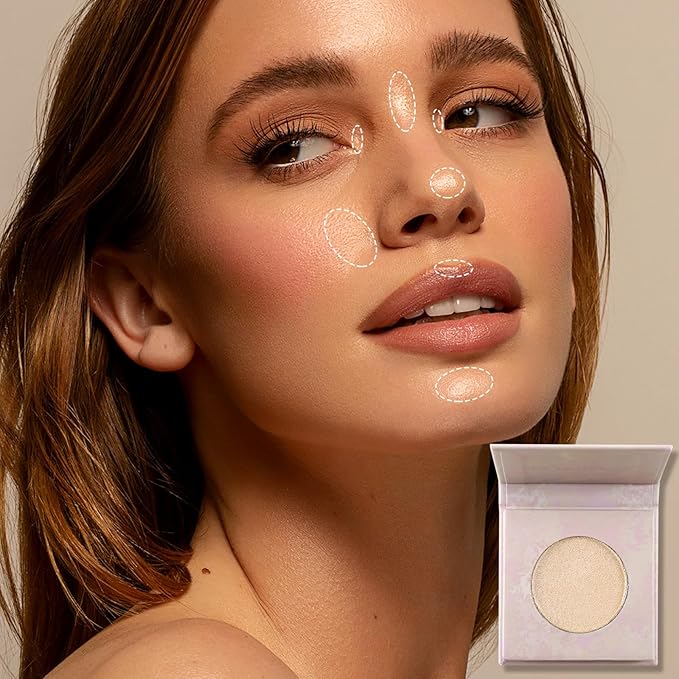 Face Highlighter Makeup Palette, Shimmer Glitter Diamond Sparkly