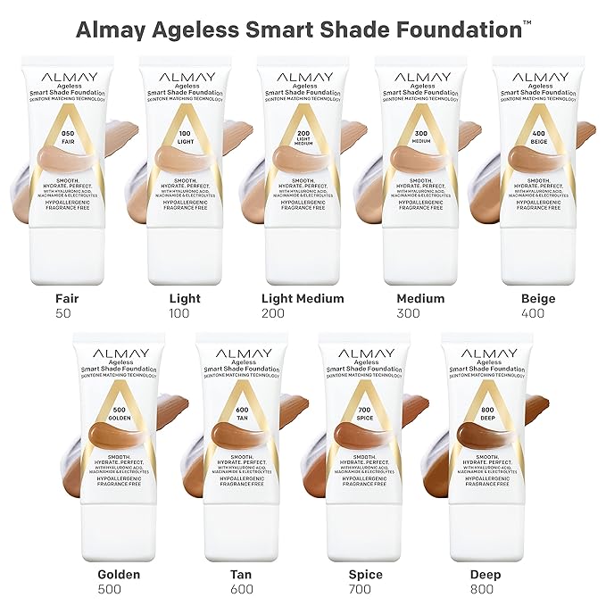 Almay Anti-Aging Foundation, Smart Shade Face Makeup with of 1)