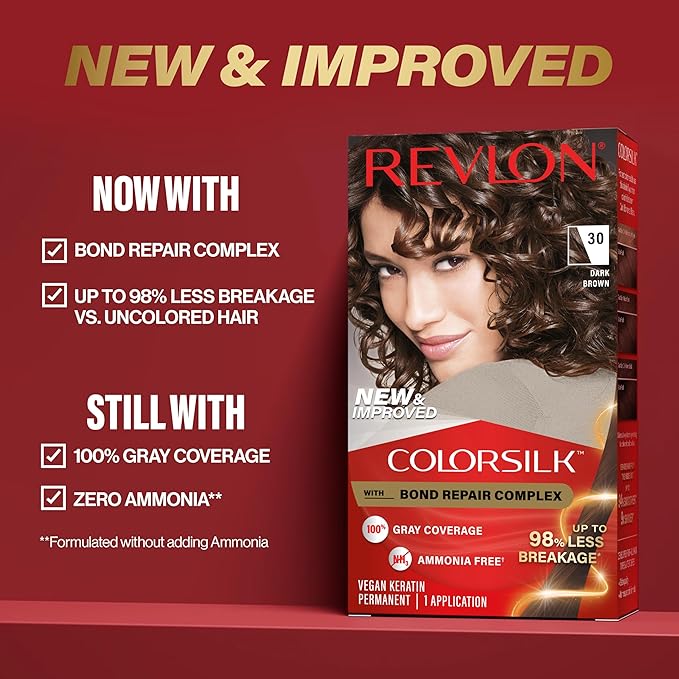Revlon ColorSilk with Bond Repair Complex, Blonde Permanent Hair Color, 100% Gray Coverage, Ammonia Free Hair Dye, Vegan Keratin, 04 Ultra Light Natural Blonde (Pack of 3)