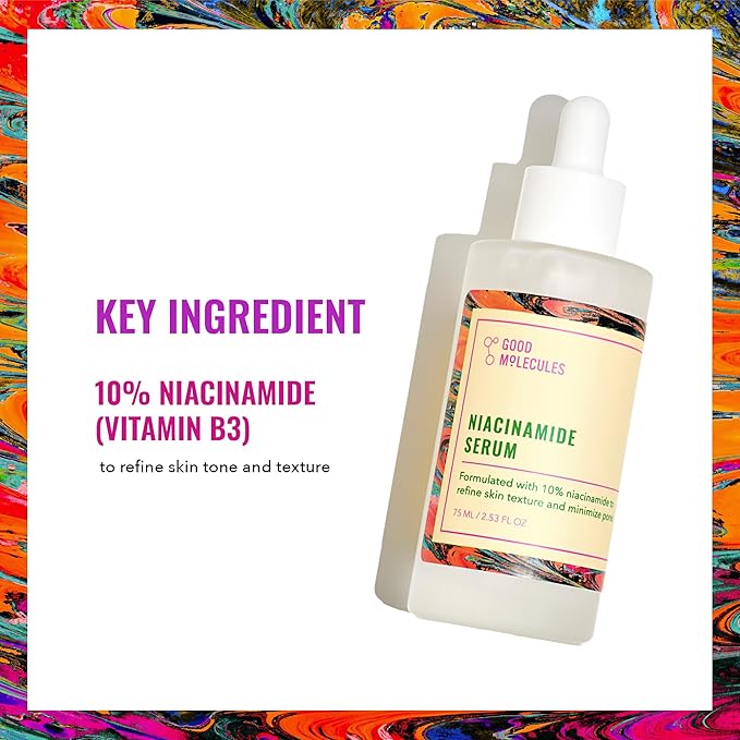 Good Molecules Niacinamide Serum - 10% Niacinamide B3 Facial Serum for Blemishes, Enlarged Pores, Balancing and Hydrating - Skincare for Face