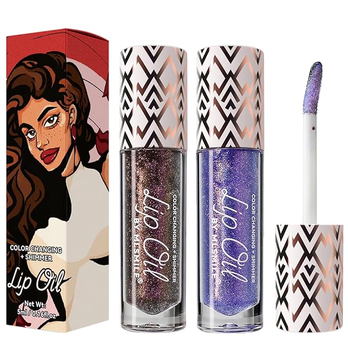 2 Colors Boss Up Color Changing Lip Oil,
