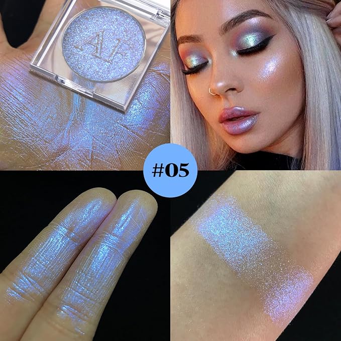 Highlighter Makeup Palette, Long Lasting New Formula, Dazzling Dazzling Shimmer