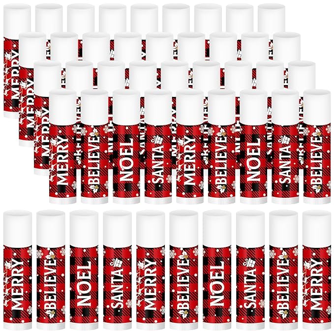 Sosation 80 Pcs Christmas Flavored Lip Stocking