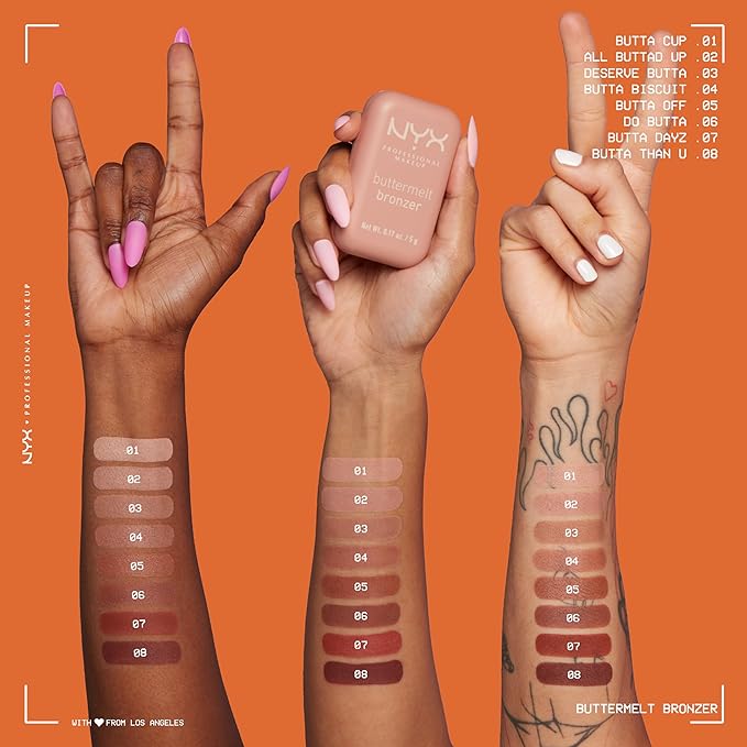 NYX PROFESSIONAL MAKEUP Matte Buttermelt Bronzer, Longwear Face Butta Cup