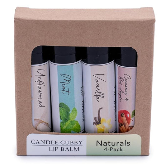 Lip Balm Naturals 4-Pack, Mint Vanilla Moisturizing