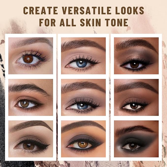 6 Colors Mini Naked Eyeshadow Makeup Palette Neutral Nude Smoky Eye Shadow Taupe & Brown Matte Make Up Pallet with Mirror Highly Pigmented Long Lasting Waterproof Travel Size Gift Kit 01