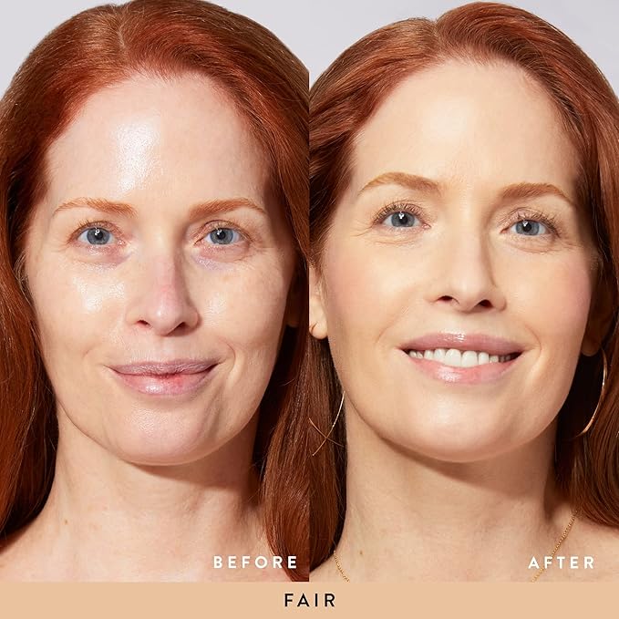 LAURA GELLER NEW YORK Blush-n-Glow Kit (3 PC): Baked Balance-N-Glow Illuminating Powder Foundation, Fair + Retractable Kabuki Brush + Baked Blush-N-Brighten, Pink Grapefruit