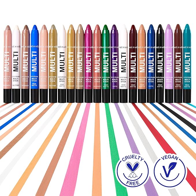 wet n wild Color Icon Cream Eyeliner Eyeshadow Multi-Stick, Moisturizing, Nourishing Velvety Cream-to-Powder Buildable & Blendable Formula, Cruelty-Free & Vegan - Blue Me Away