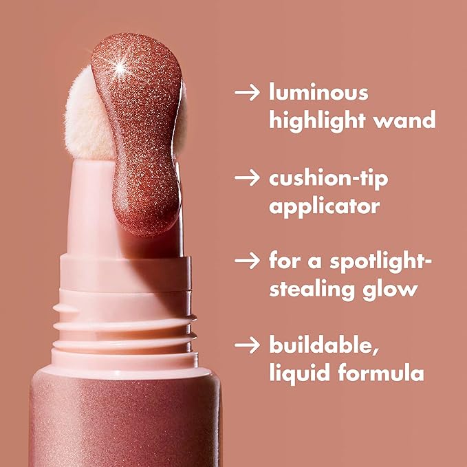 e.l.f. Halo Glow Highlight Beauty Wand, Liquid Highlighter Rose Quartz