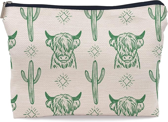 Western green makeup bag,western gifts
