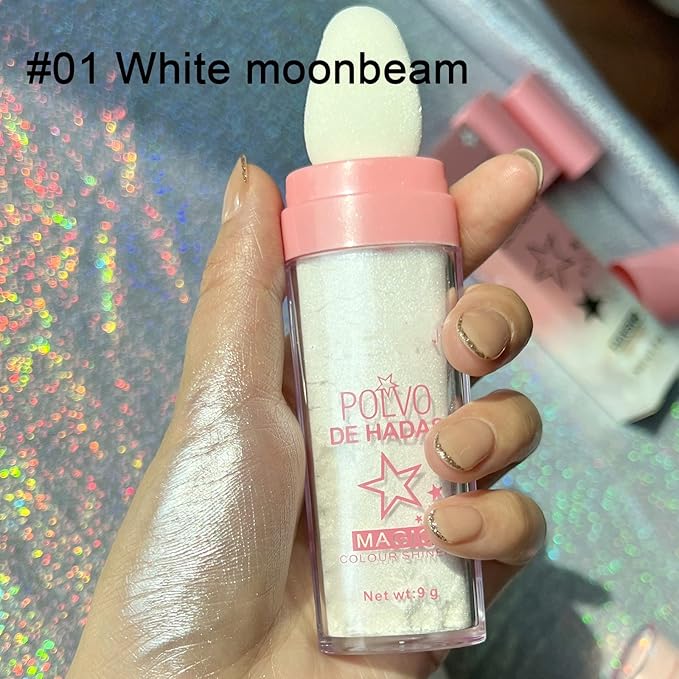 MAEPEOR Highlighter Powder Stick 6 Colors Shimmer Not-sticky