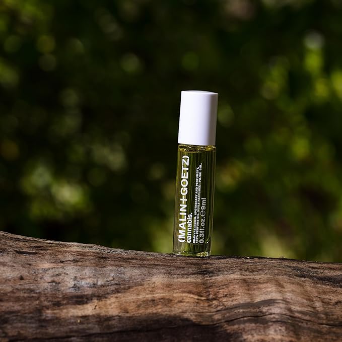 Malin + Goetz Cannabis Perfume Oil, 0.3 Fl. Oz. - Men & Women Rich & Earthy Scented Oil, Fragrance Oil, Roll On Mini Perfume Body Oil, Vegan & Cruelty-Free