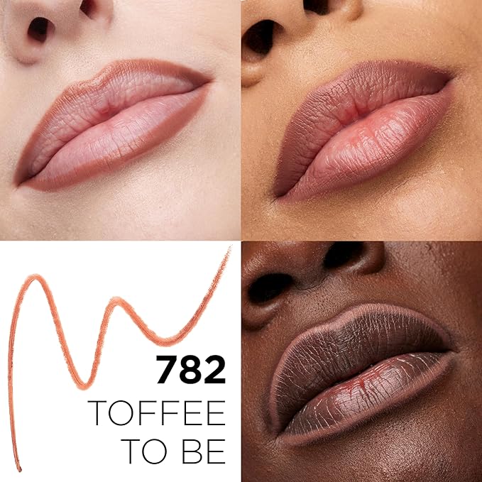 L'Oreal Paris Colour Riche Lip Liner Pencil, Creamy Lip Liner with Omega 3 and Vitamin E, 782 Toffee To Be (Warm Deep Brown), Pack of 2