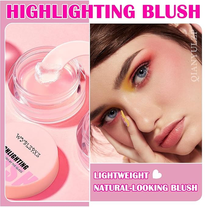 Color Changing Blush,PH Temperature Magic Color Changing Clear Women