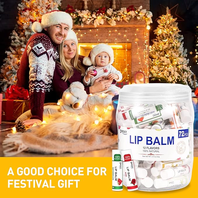 DMSKY Lip Balm Bulk 72 Pack,