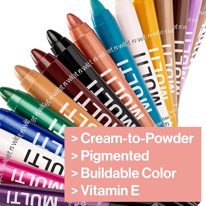 wet n wild Color Icon Cream Eyeliner Eyeshadow Multi-Stick, Moisturizing, Nourishing Velvety Cream-to-Powder Buildable & Blendable Formula, Cruelty-Free & Vegan - Born To Flirt