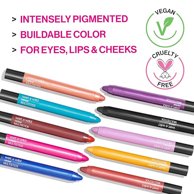 wet n wild Color Icon Cream Eyeshadow Makeup Multi-Stick Peach Born To Flirt (Pack of 2)