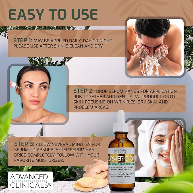 Advanced clinicals turmeric oil facial