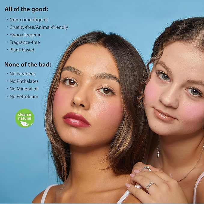 Frilliance Hydrating Cream Blush, Think Pink Glow Tint, Cruelty Free Hypoallergenic for Teens of All Skin Types, 30 ml / 1 fl oz