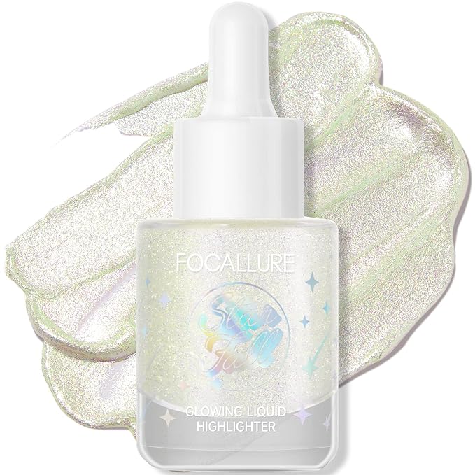 FOCALLURE Starfall Glowing Liquid Highlighter, Shimmering Body Oil,