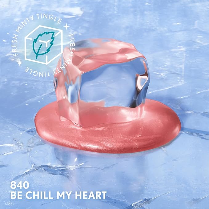 COVERGIRL Clean Fresh Yummy Plumper Lip Gloss, 840 Be Chill My Heart, Shiny, Vegan Formula, Easy to Apply, Minty Flavor, 0.33oz