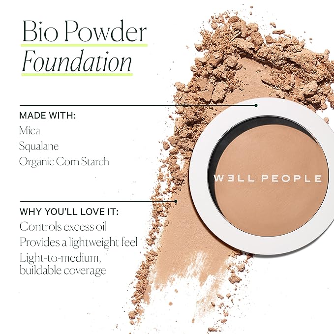 Well People Bio Powder Foundation, Lightweight & Hydrating Cruelty-free, 11C