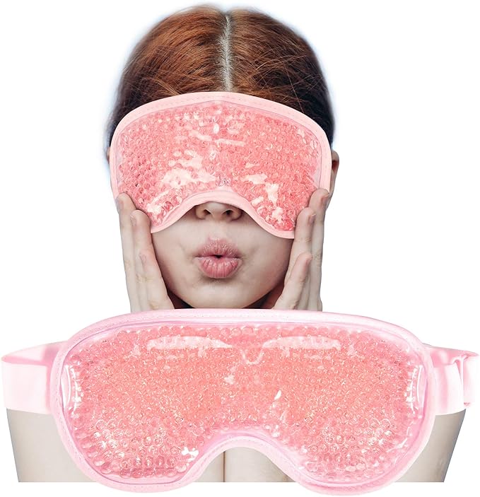 Cooling eye mask with gel