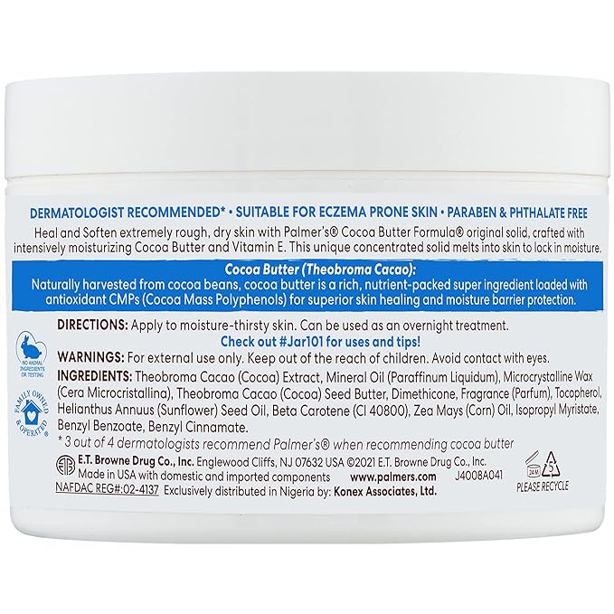 Palmer's Cocoa Butter Formula Daily Skin Therapy Solid Lotion, 7.5 Oz (Pack of 3) Intensive Body Moisturizer with Vitamin E for Extremely Dry & Eczema-Prone Skin, Helps Provide 48-Hour Deep Hydration