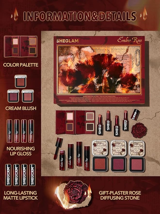 SHEGLAM Ember Rose Collection Valentines Gift Pink Lip