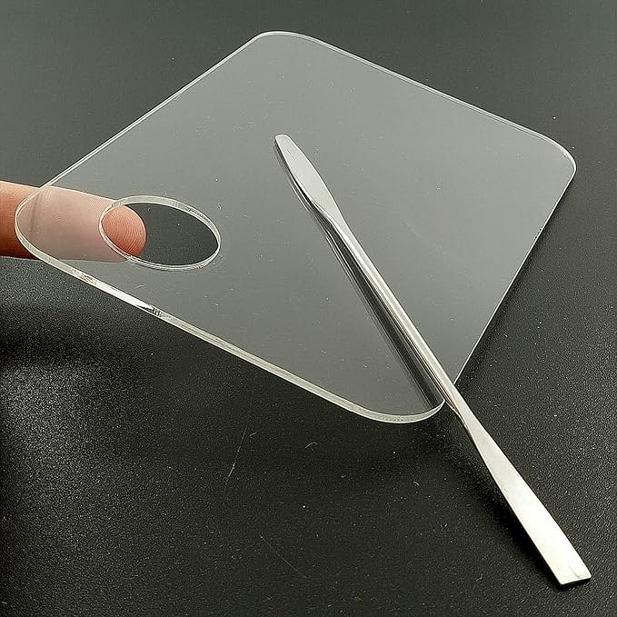 2 Pcs Acrylic Makeup Palette Makeup Mixing Tray