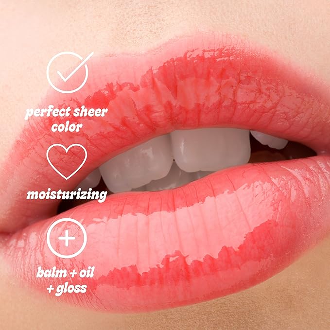 Pacifica Plumping Lip Gloss - Lip Bloss Tinted Lip Balm Treatment - Berry Flavored - Moisturizing, High-Shine, Long-Lasting Shine, Vegan & Cruelty-Free, 0.14 Fl Oz, Light Pink