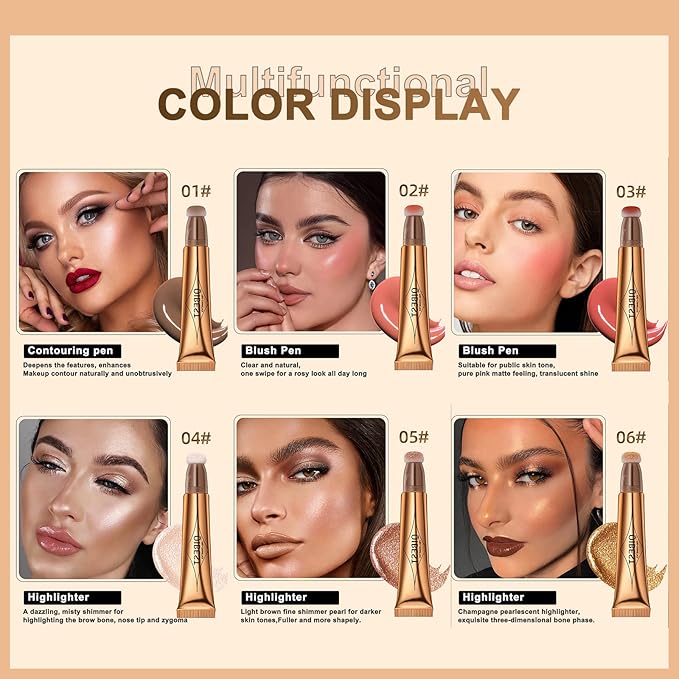 Highlighter Beauty Wand, Shimmer Liquid Highlighter Stick with Highlight Makeup