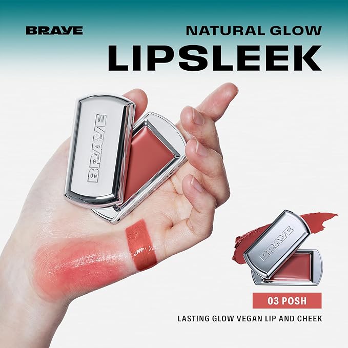 BRAYE Lipsleek Lip Balm, Monochromatic Cream Blush 2-in-1